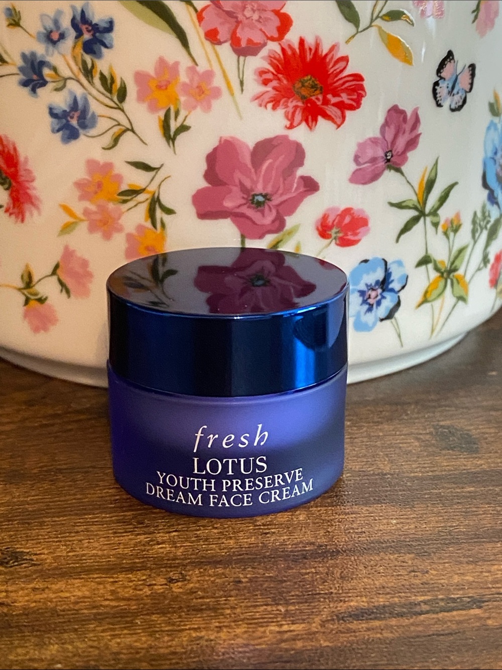 fresh Lotus Youth Preserve Dream Face Cream - deep purple jar with navy lid